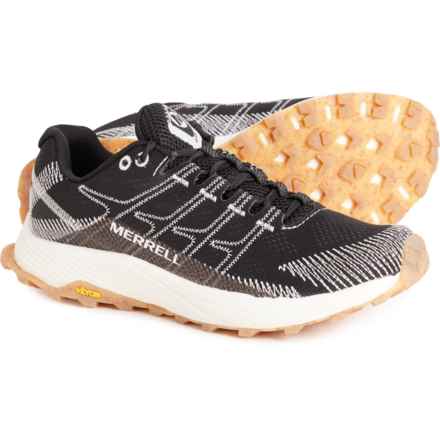 Merrell Moab Flight Solution Dye Trail Running Shoes (For Women) in Black/White