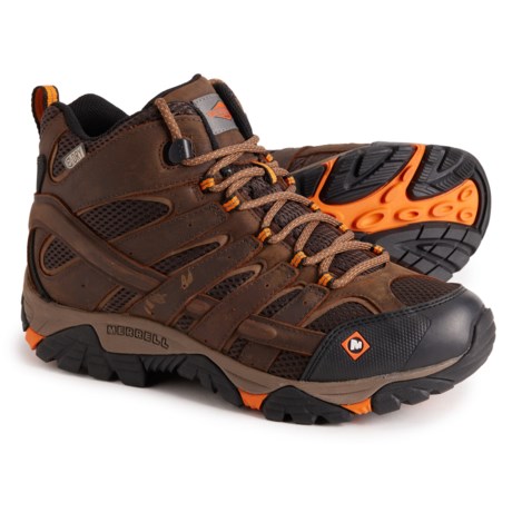 Merrell Moab Vertex Mid SR Boots - Waterproof, Leather (For Men) in Clay