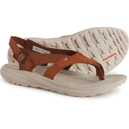 Merrell Momentum Buzz Sport Sandals - Leather (For Women) in Nutshell