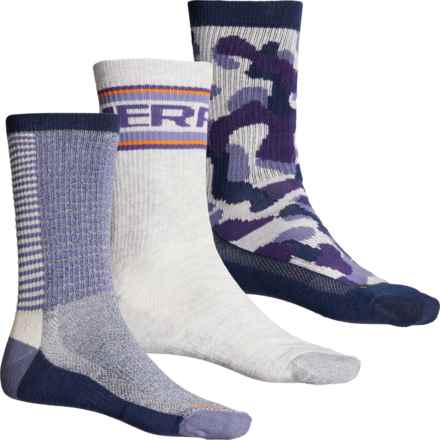 Merrell REPREVE® Recycled Everyday Socks - 3-Pack, Crew (For Men) in Nvast