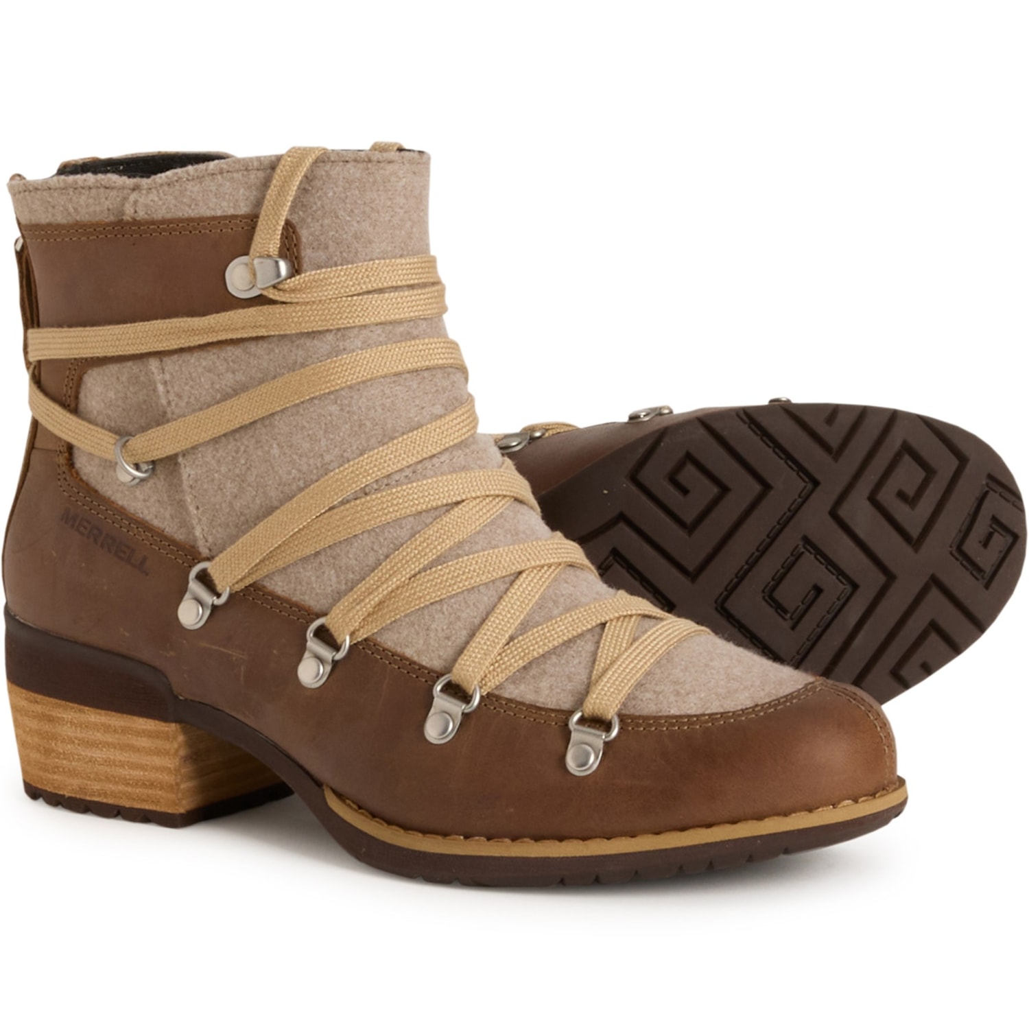 Merrell Brown Leather Mid-Calf Button-Accent Boots Merrell Brown Mid-Calf Boots for Women for sale | eBay main image 2