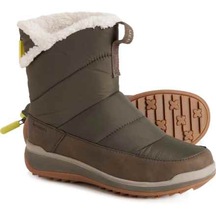 Merrell Snowcreek Sport Mid Zip Polar Snow Boots - Waterproof, Insulated (For Women) in Olive