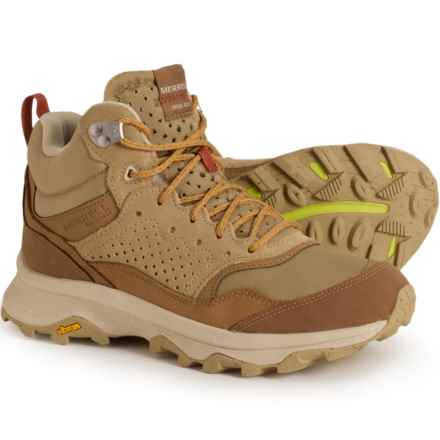 Merrell Speed Solo Mid Hiking Boots - Waterproof, Leather (For Women) in Tobacco/Gold