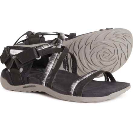 Merrell Terran 3 Cush Lattice Sandals - Leather (For Women) in Black