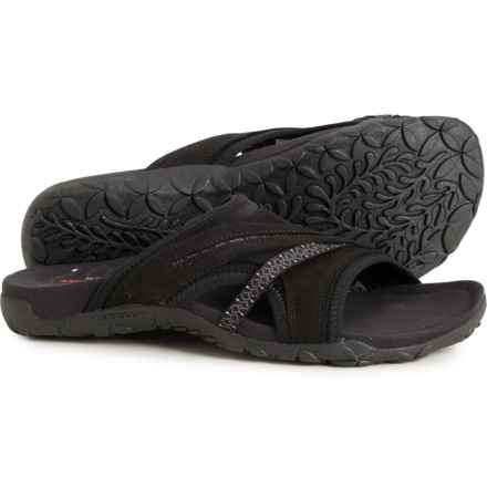 Merrell Terran II Slide Sandals - Leather (For Women) in Black