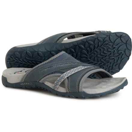 Merrell Terran II Slide Sandals - Leather (For Women) in Slate