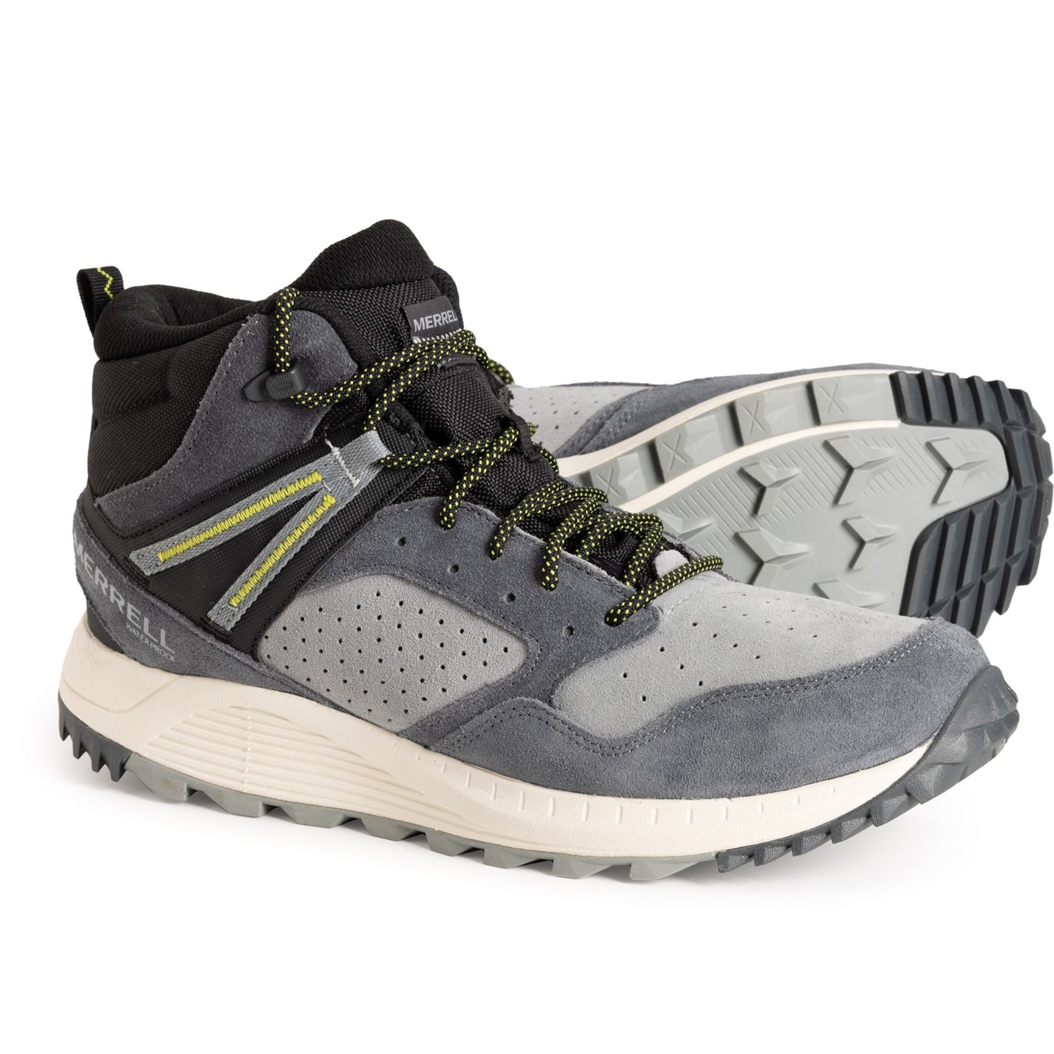 Merrell Wildwood Mid Waterproof Hiking Boots Mens 11 New No Box0 Mens Merrell Wildwood Mid Gray Leather Waterproof Hiking  main image 4
