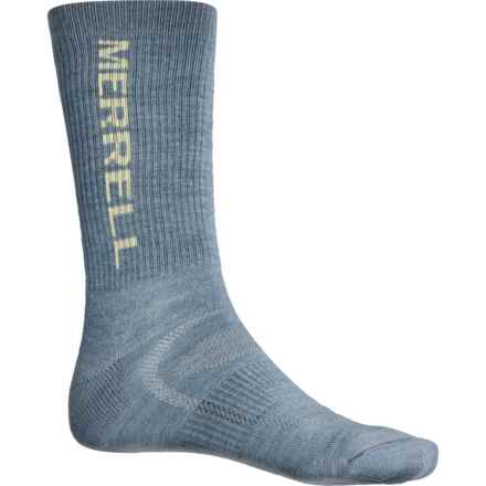 Merrell Zoned Hiking Socks - Merino Wool, Crew (For Men) in Blue