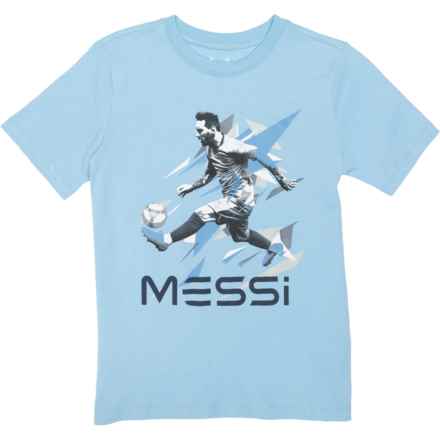 MESSI COLLECTION Big Boys Dribble Graphic Soccer T-Shirt - Short Sleeve in Air Blue