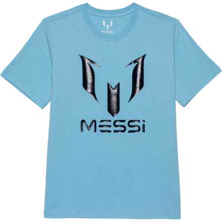 MESSI COLLECTION Big Boys Logo Graphic T-Shirt - Short Sleeve in Air Blue