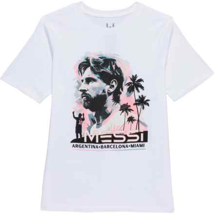 MESSI COLLECTION Big Boys Profile T-Shirt - Short Sleeve in Bright White