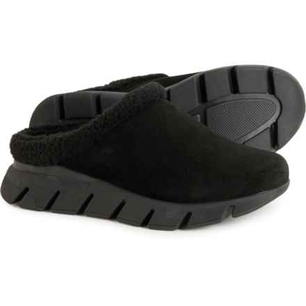 MIA Aric Suede Clogs - Shearling Lined (For Women) in Black