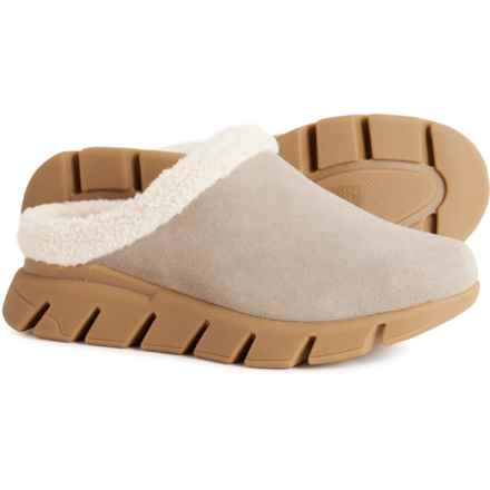 MIA Aric Suede Clogs - Shearling Lined (For Women) in Stone/Off White