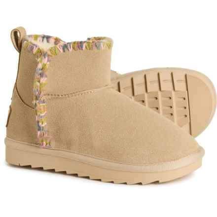 MIA Girls Rubye Shearling Boots - Suede in Taupe