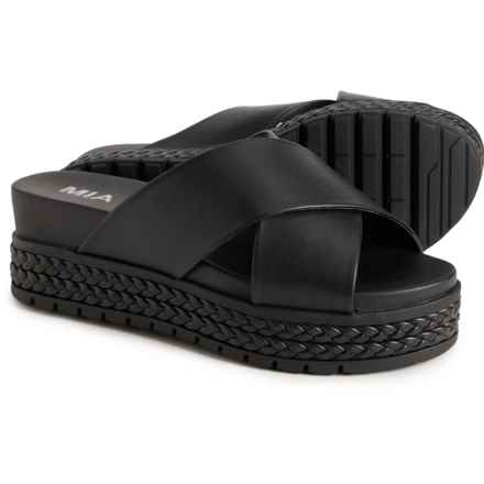 MIA Kornelia Platform Sandals - Leather (For Women) in Black