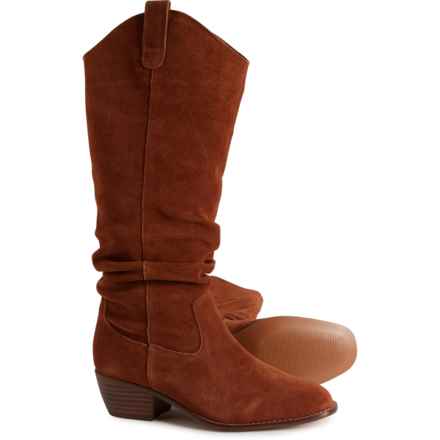 MIA Lue Slouchy Knee-High Boots - Suede (For Women) in Cognac