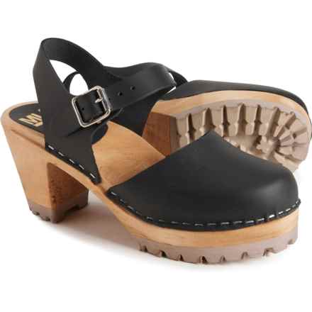 MIA Made in Europe Abba Mary Jane Swedish Clogs - Italian Leather (For Women) in Black