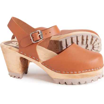 MIA Made in Europe Abba Mary Jane Swedish Clogs - Italian Leather (For Women) in Luggage