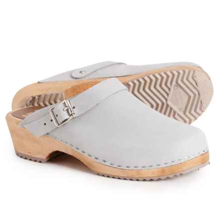 MIA Made in Europe Alma Open Back Swedish Clogs - Suede (For Women) in Leila Blue