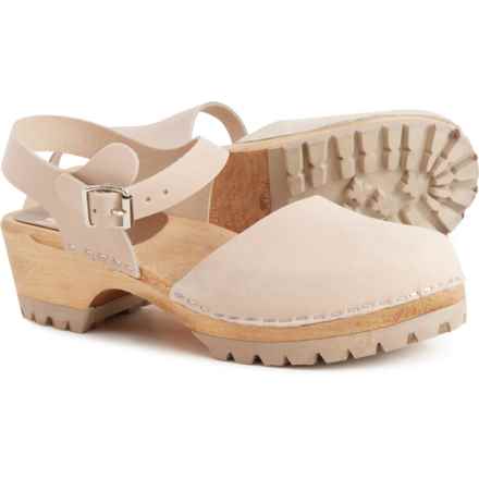 MIA Made in Europe Freja Mary Jane Swedish Clogs - Italian Leather, Open Back (For Women) in Old Pink
