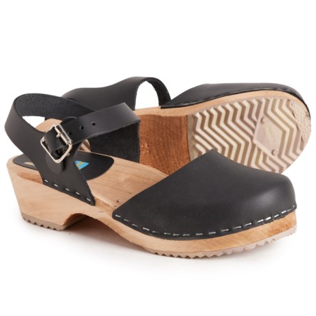 MIA Made in Europe Sofia Mary Jane Clogs - Leather (For Women) in Black