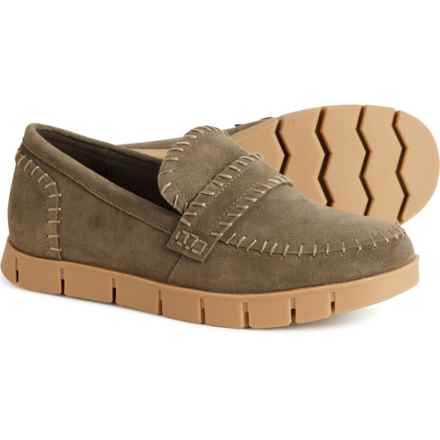 MIA Natalee Moc Loafers - Suede, Slip-Ons (For Women) in Khaki