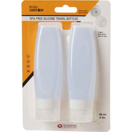 Miami CarryOn Silicone Travel Bottles - 2-Pack, 3 oz. each in Blue