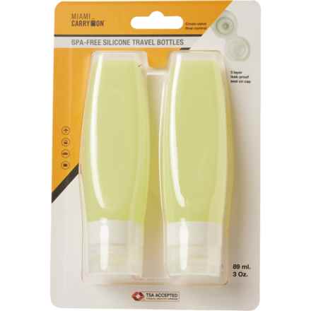 Miami CarryOn Silicone Travel Bottles - 2-Pack, 3 oz. each in Green