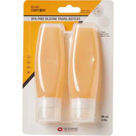 Miami CarryOn Silicone Travel Bottles - 2-Pack, 3 oz. each in Orange