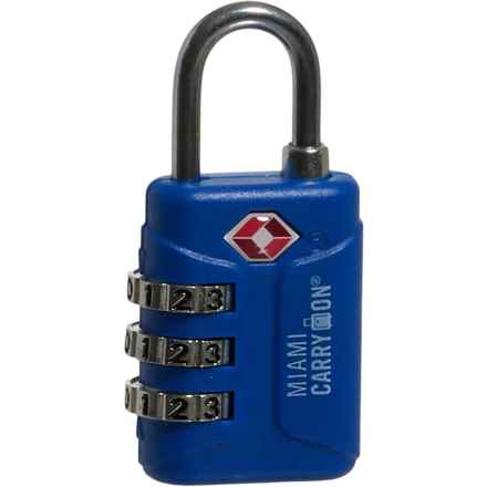 Miami CarryOn TSA Approved Solid Combination Lock in Blue