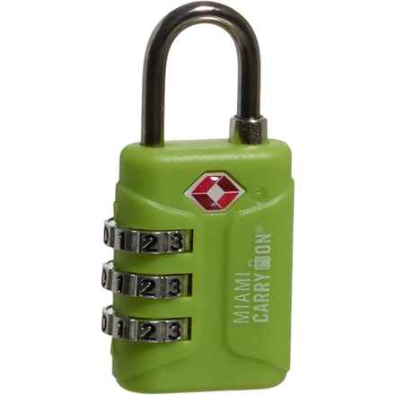 Miami CarryOn TSA Approved Solid Combination Lock in Light Green
