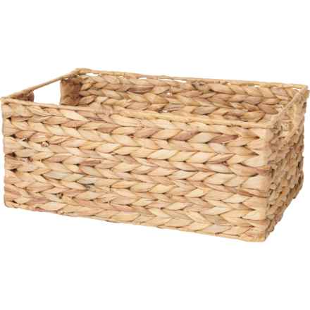 Michael Graves Small Natural Water Hyacinth Bin - 14x9.5x6” in Multi