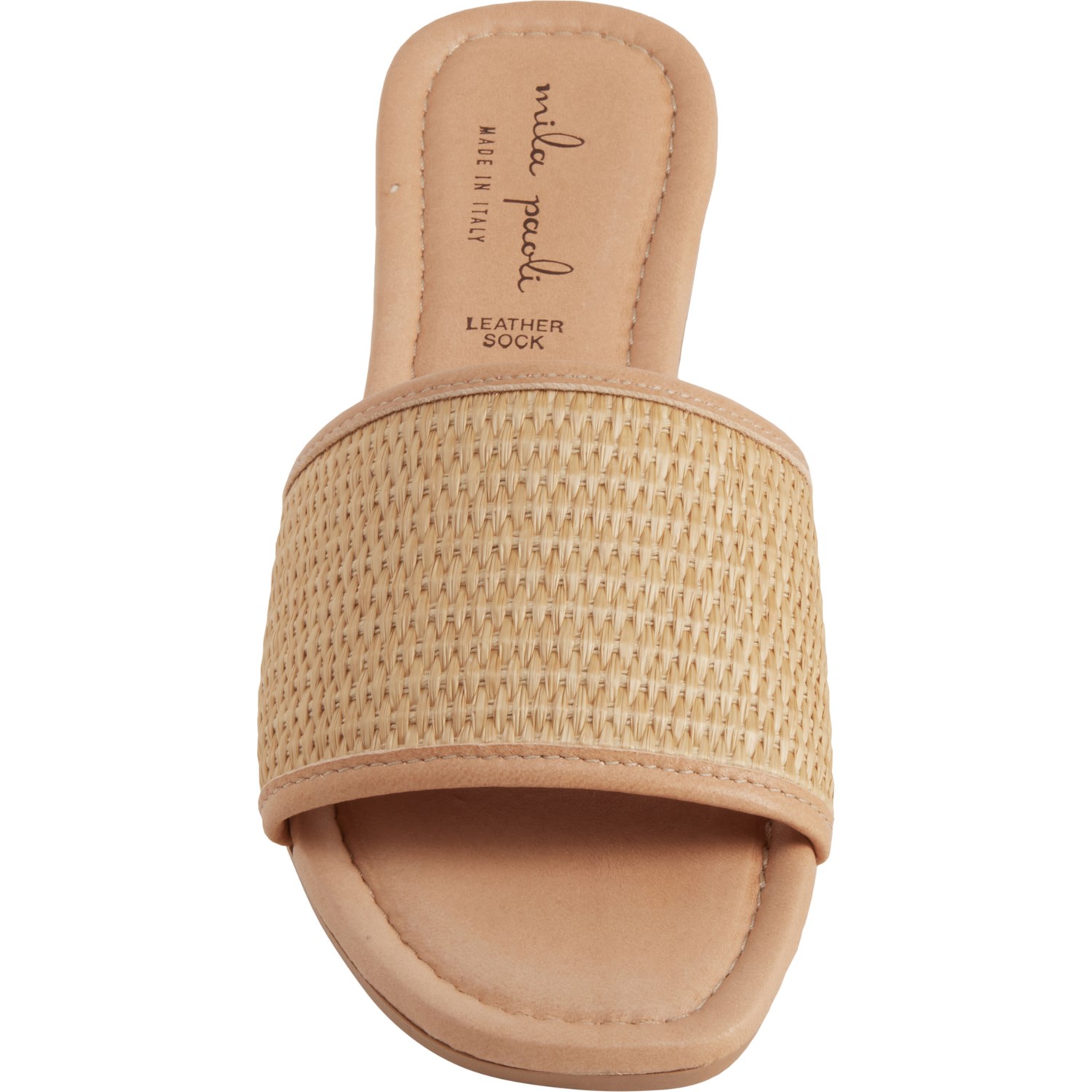 MILA PAOLI Made in Italy Raffia Slide Sandals (For Women) Save 66