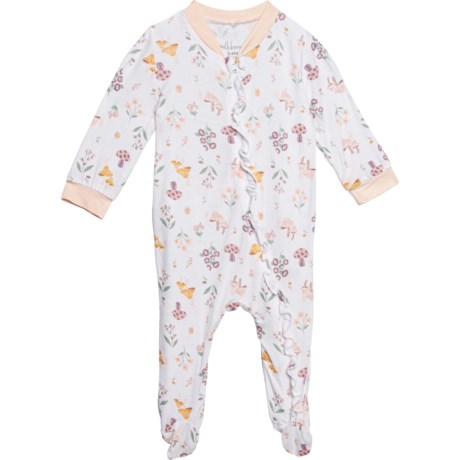 MILK BERRY Infant Girls Supersoft Ruffled Footed Coveralls - Long ...