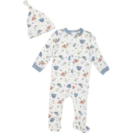 MILKBERRY Infant Boys Dino Halloween Coveralls and Hat Set - Long Sleeve in Multi