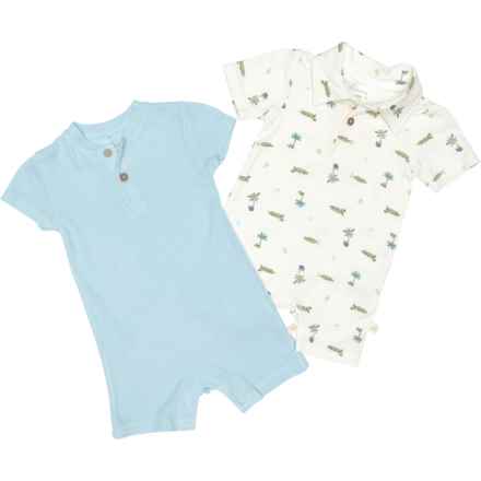 MILKBERRY Infant Boys Fashion Rompers - 2-Pack, Short Sleeve in Multi