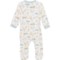 4NXAM_2 MILKBERRY Infant Boys Safari Footed Coveralls and Hat - Long Sleeve