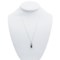 8110A_3 Millennium Creations Gemstone Pendant Necklace - 10K White Gold