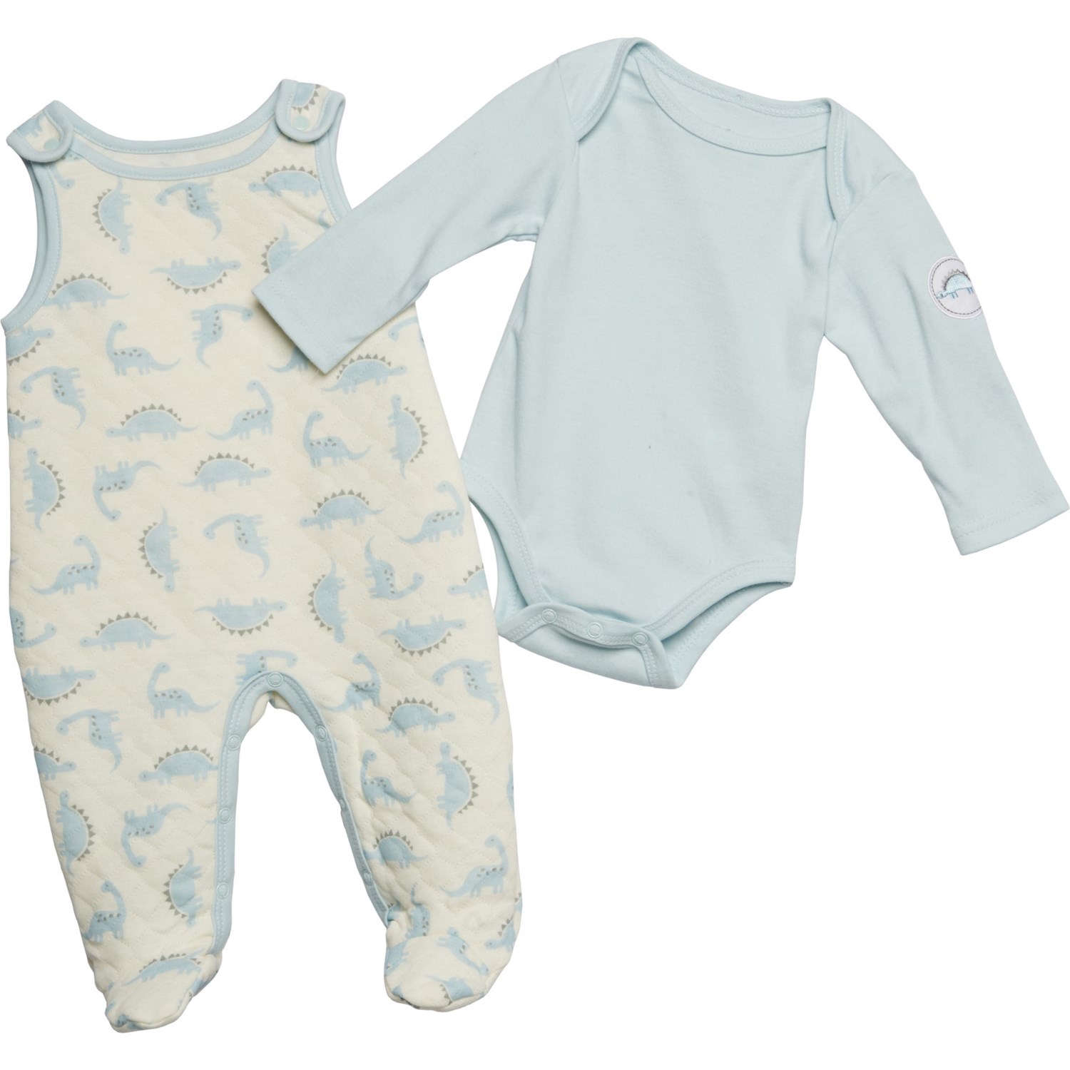 MINI BEAN Infant Boys Baby Bodysuit and Footed Coveralls Set Long Sleeve Save 44