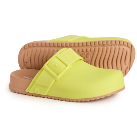 MINI MELISSA Girls Cozy Clogs in Green/Brown