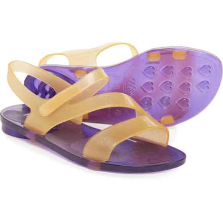 MINI MELISSA Girls Mini the Real Jelly Paris Shoes in Purple/Yellow