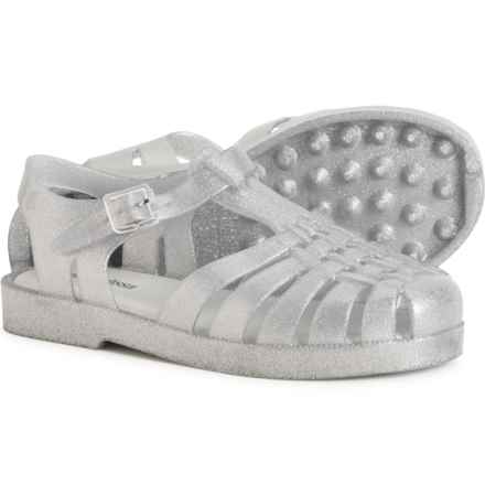MINI MELISSA Girls Possession Fisherman Sandals in Glitter Clear