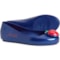 MINI MELISSA Girls Sweet Love Snow White Princess Jelly Ballerina Flats in Metallic Blue/Red