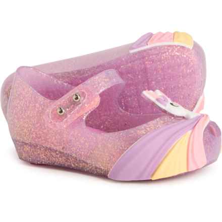 MINI MELISSA Girls UltraGirl Flats in Glitter Lilac