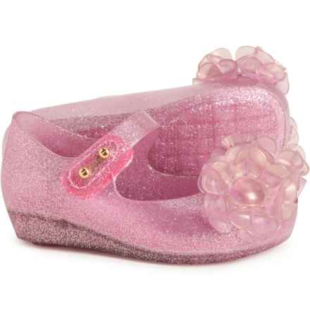 MINI MELISSA Girls UltraGirl Flats in Glitter Pink