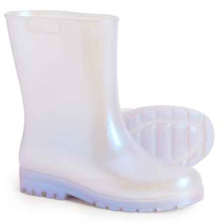 MINI MELISSA Girls Welly Rain Boots in Pearly Blue