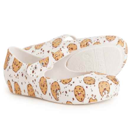 MINI MELISSA Little Girls Ultragirl Mary Jane Shoes in White/Beige
