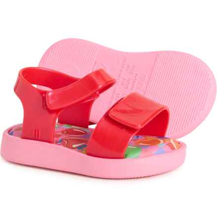 MINI MELISSA Toddler Girls Jump Sandals in Pink/Pearly Red