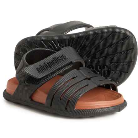 MINI MELISSA Toddler Girls Kaiteki Sandals in Black/Brown