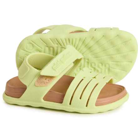 MINI MELISSA Toddler Girls Kaiteki Sandals in Green/Brown